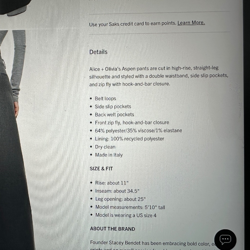 NWOT Alice + Olivia Aspen High-Rise Double-Waist Pants - Picture 7 of 15